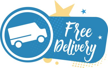 ücretsiz dağıtım afişi, vektör illüstrasyonu 