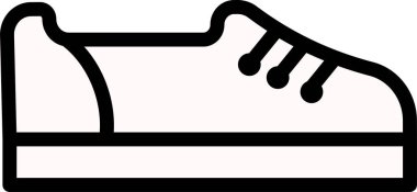 Çizilmiş ayakkabı tasarımını gösteren basit bir spor ayakkabı simgesi