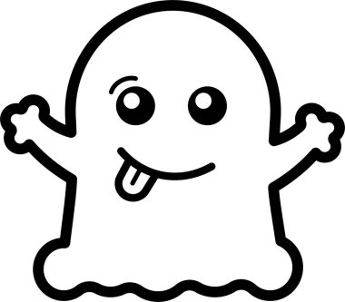 Hayalet. Web simgesi basit illüstrasyon 