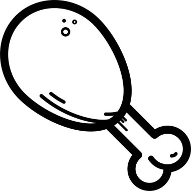 Cesur çizgileri olan basit tavuk budu çizgisi.