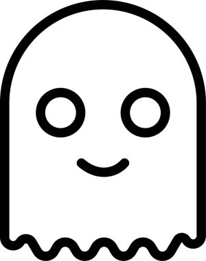 Hayalet. Web simgesi basit illüstrasyon 