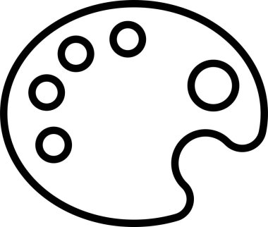 palet, ana hatlarıyla hobi simgesi boya