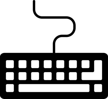 Bilgisayar klavyesi. Web simgesi vektör illüstrasyonu