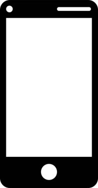 Beyaz arka plan üzerinde vektör illüstrasyon izole modern smartphone simgesi