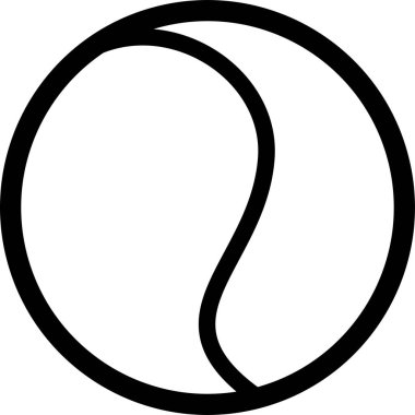 Beyaz arkaplanda tenis topu simgesi modern vektör illüstrasyonu 