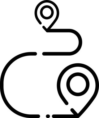 harita konum iğnesi, web simgesi basit illüstrasyon