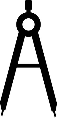 Sivri bacaklı siyah çizim simgesi