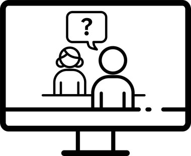 Müşteri servisi. Basit simge tasarımı