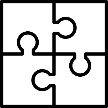 yapboz oyunu, web için basit doğrusal resim