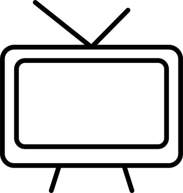 Televizyon. Web simgesi basit tasarım