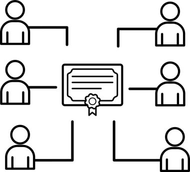 ağ paylaşım vektörü simgesi tasarımı