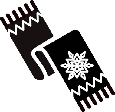 Kar tanesi simgesi olan eşarp, basit biçim