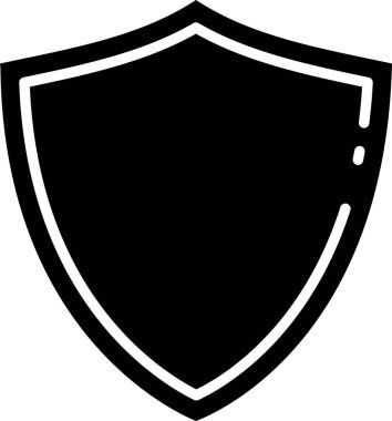 Beyaz arkaplanda renkli kalkan simgesi izole edildi 