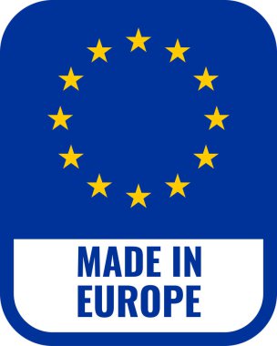 Avrupa çıkartması vektör illüstrasyonunda yapıldı