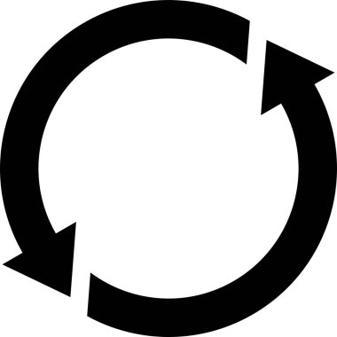 Geri dönüşüm ok simgesi, vektör çizim