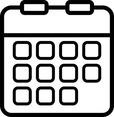 Takvim, web simgesi basit illüstrasyon