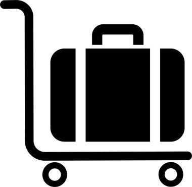 seyahat bagaj simgesi, basit illüstrasyon