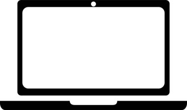 bilgisayar izleme simgesi, vektör illüstrasyonu