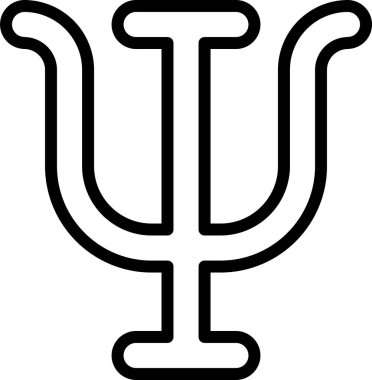 Cesur siyah Yunan psi sembolü ana hatları