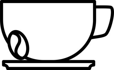 Bir fincan kahve, aromatik içecek kullanışlı modern vektör simgesi