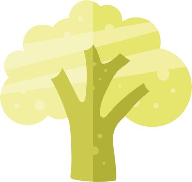 bir ağaç tasarımının düz vektör çizimi