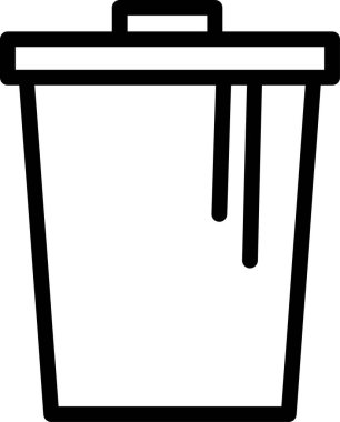 Çöp kutusu simgesi, geri dönüşüm kutusu işareti, vektör illüstrasyonu 