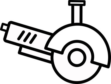 Açı öğütücü, kesme, araç - vektör simgesi