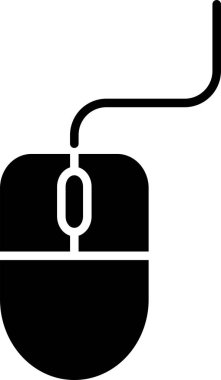 Beyaz üzerinde bilgisayar fare simgesi vektör çizimi 