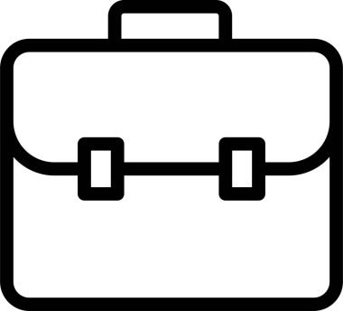 düz evrak çantası simgesi ana hat biçiminde