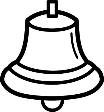 çan bildirim simgesi, basit illüstrasyon
