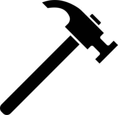 Çekiç. Web simgesi basit illüstrasyon