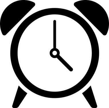 Saat simgesi, basit vektör illüstrasyonu