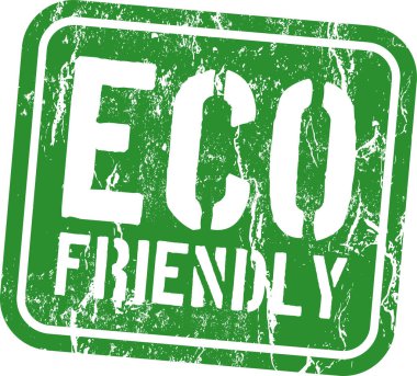 Çevre dostu grunge pul vektör çizimi