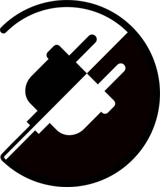 elektrik dolgu simgesi, vektör illüstrasyonu