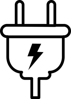 elektrik dolgu simgesi, vektör illüstrasyonu