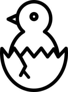 Çatlak yumurta kabuğundan çıkan tatlı bir piliç.