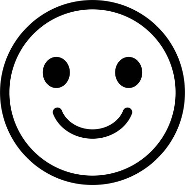 düz gülen yüz simgesi simgesi