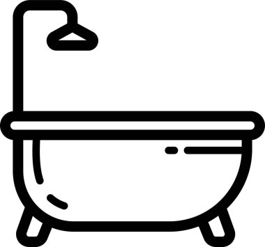 Küvet. Web simgesi basit tasarım