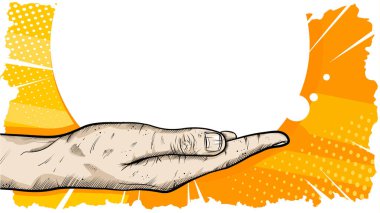 Konuşma baloncuğu. Retro biçiminde vektör illüstrasyonu.