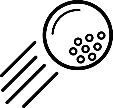 Golf topu simgesi, vektör illüstrasyonu