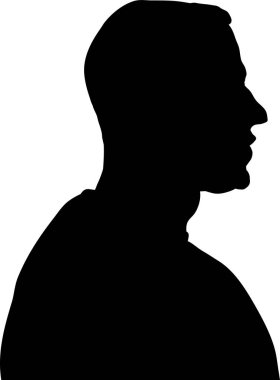 İnsan profili tasarımının vektör çizimi