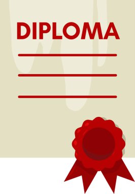 Mezuniyeti gösteren bir işaret. resimleme tasarımı