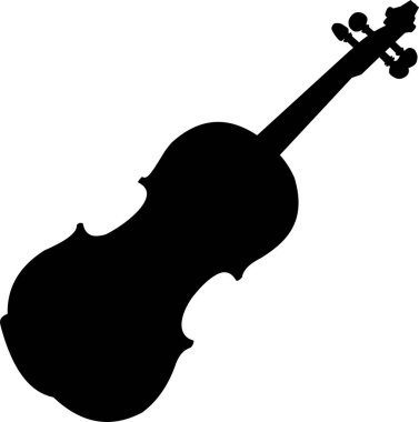 düz keman ikonu vektör illüstrasyonu