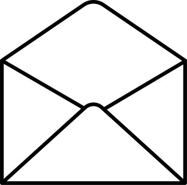 Düz posta simgesinin vektör illüstrasyonu