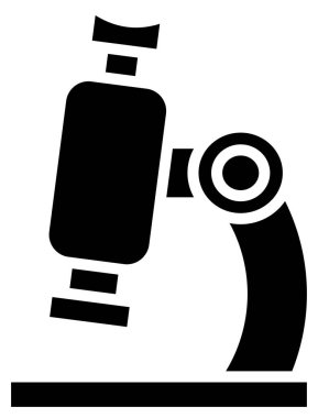 Basit yassı mikroskop simgesi. Basit resimleme