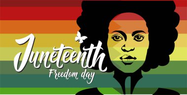 Haziranın Özgürlük Günü Sancağı. Renkli Vektör İllüstrasyonu