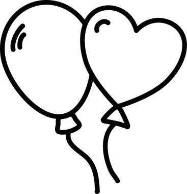 Taslak biçiminde basit düz balon simgesi