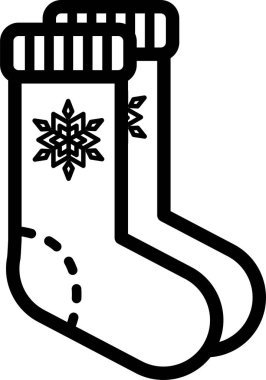 Kar tanesi desenli iki kış çorabı.