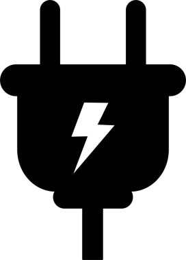 elektrik dolgu simgesi, vektör illüstrasyonu