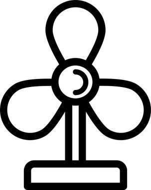electric fan, simple linear image for web